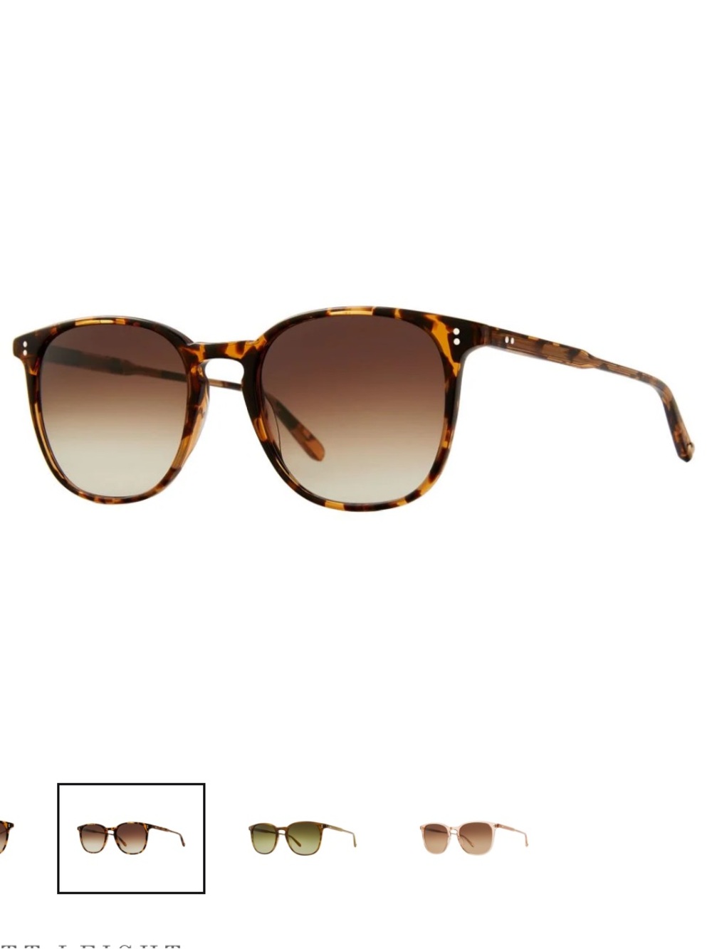 Garrett Leight Doreen Leo - tortoise frame sunglasses with brown gradient lenses